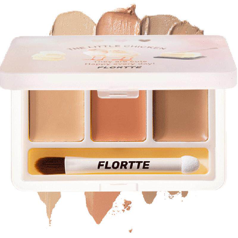 Flortte/Flower Loria Three-Color Concealer Plate - Covers Acne Marks ...