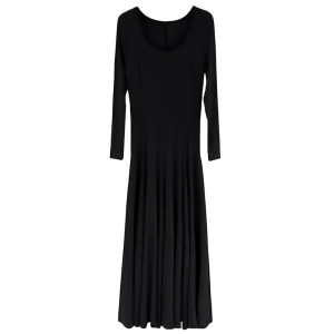 
Women's 2026 new dress French long-sleeved large skirt black long skirt unique pinch waist early spring beautiful skirt