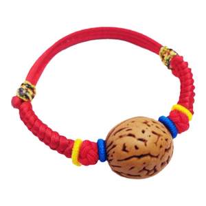 Adult Baby Baby Children Peach Walnut Basketball Wood Defense Scared Colorful Red Rope Bracelet