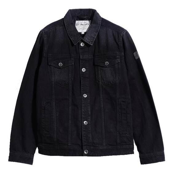 
MCS men's clothing originated from Marlboro men's autumn and winter slim cotton washing and old jeans single jacket