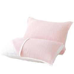 Simple Plain Color White Edge Four-layer Gauze Pure Cotton Pillow Towel A Pair Of Pillow Head Towel Cotton 52*75cm Non-slip Fixed