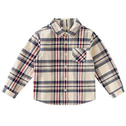 David Bella cotton shirt shirt boy plaid shirt