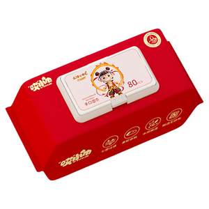 Hey Xiaoji Nezha co-branded 80-pump EDI pure water mother and baby hand and mouth cleaning wipes baby household fart wipes