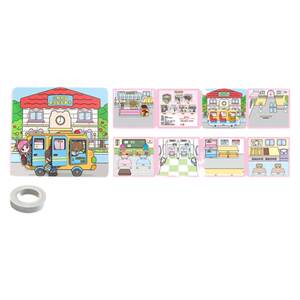 
Academic top student quiet book without cropping magnetic jelly stickers girl children's stickers stickers book handmade DIY toys 6