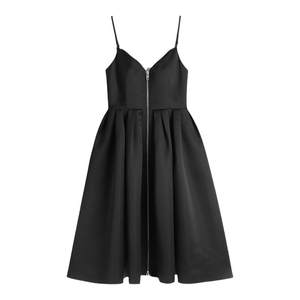 
Forevercan Hepburn style double-ended zipper high-end evening dress suspender high-waisted A-line dress for women