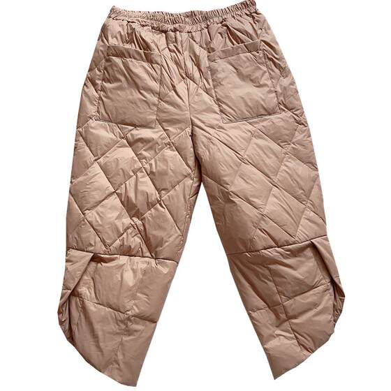 
European down pants for women 2024 new winter slim fit and fashionable personality versatile outside wear high-end fashionable pants