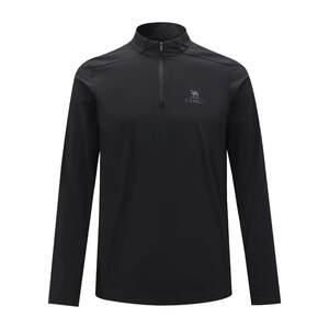 
Camel outdoor casual clothing for men 2026 spring quick-drying T-shirt men's stand-up collar long-sleeved top cool original yarn sun protection clothing