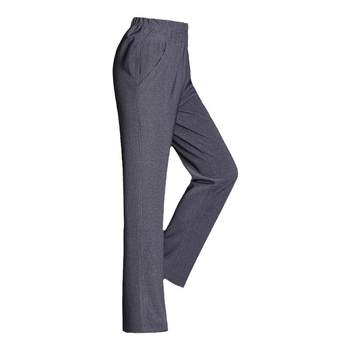 Middle-aged and elderly elastic waist loose mom pants straight legs for the elderly