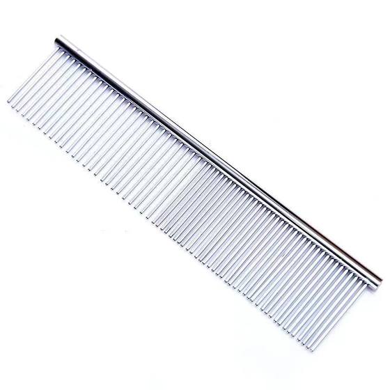 Pet beauty row comb, teddy teddy opening combed stainless steel needle combat fired fired flea combing pet supplies
