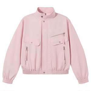 
PSO Brand Men's Women's Thin Short Wide Stand Collar Zipper Windbreaker Jacket Women's Casual Jacket Couple Wear