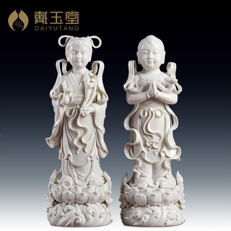 Dai Yutang Shanci Tongzi Dragon Girl Golden Boy Jade Guanyin Guanyin ...