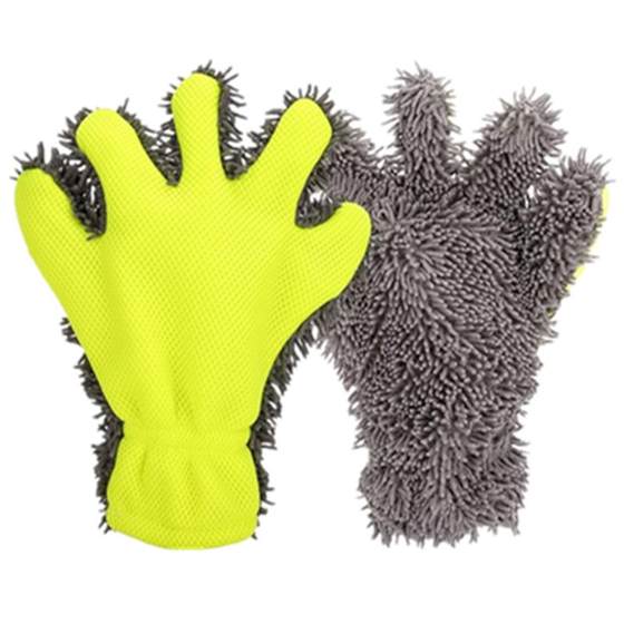 
Chenille double-sided thickened five-finger car wash gloves thickened plush car wipe without damage car paint car wheel hub cleaning