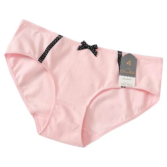 Dieanfen Women's Underwear, Women's Mid Waist Comfortable and Cute Girl Cotton Small Flat Corner Comfortable Student 3 Gift Boxes for Autumn