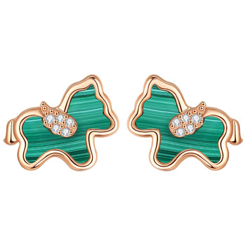 
Vana Little Green Horse Steel Earrings Girls Original Niche