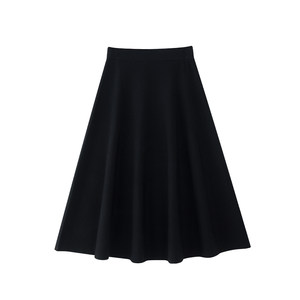 
TEASEL knitting is power A-line large hem umbrella skirt elastic waist long wool knitted skirt
