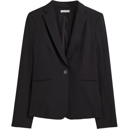 H&M Dame Blazer med Hak Sort