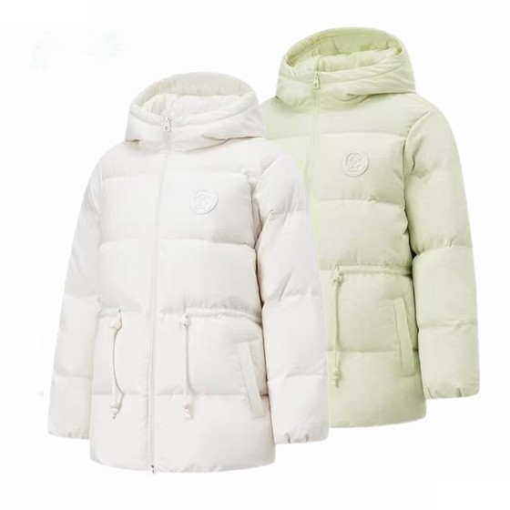 Li Ningzhong 다운 재킷 2023 겨울 새로운 여성 패션 느슨한 Drawstring 오리 따뜻한 재킷 AYMT150ZZ