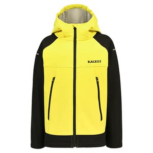 
Black Ice Outdoor Children's Soft Shell Jacket Spring Men's and Women's Sports Windproof Warm and Velvet Hooded Casual Jacket 9225
