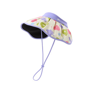 
Children's shell hat under banana vinyl sun hat big brim boys and girls outdoor hat empty top sports sun protection hat