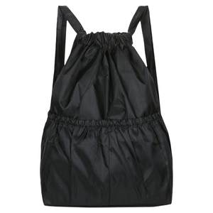 
Cross-border tie pocket drawstring large capacity backpack for women folding portable shopping bag outdoor light travel bag