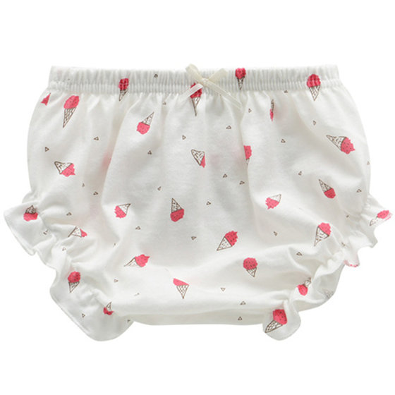 Female baby underwear Girls Summer Cotton Cotton Infant Short Baby Short Baby 4 Small Pants 1-3-year-old 5 triangular bread pants