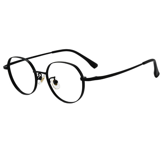 Pure titanium myopia glasses box female small face anti -Blu -ray small frame retro can 1000 degrees height number of eye shelf wide edges