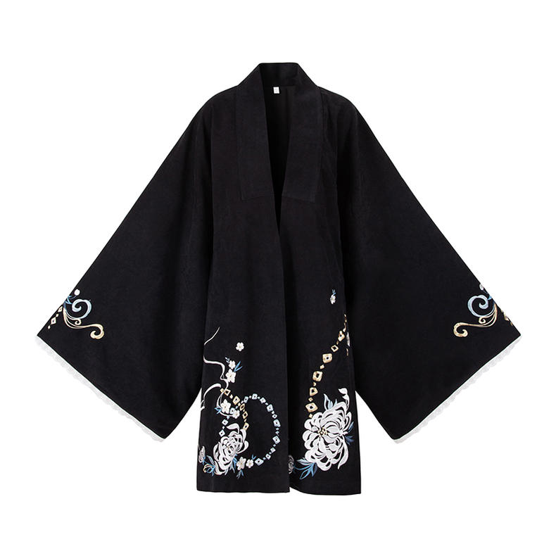 十三余小豆蔻儿东篱蕾丝刺绣袄裙