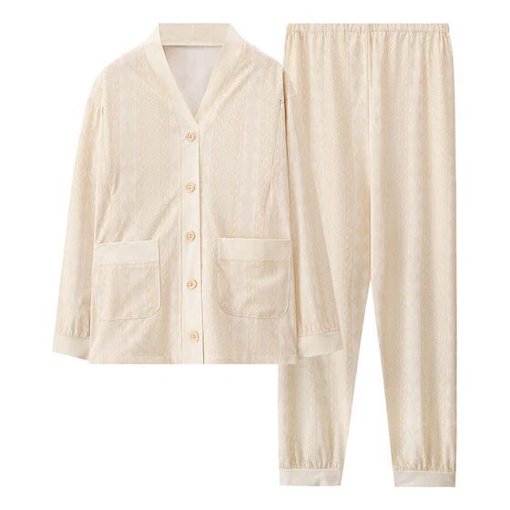 
Sweat-absorbent confinement clothes summer thin pure postpartum May 4 spring maternity pajamas cotton breastfeeding home clothes set