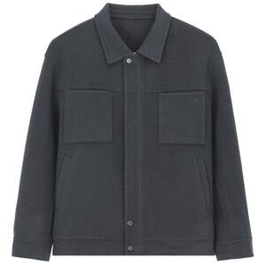 
Mind Bridge Men's Workwear Lapel Woolen Coat 2025 Winter Simple Casual Double-Side Woolen Coat