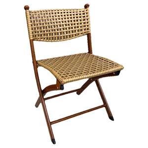 
Folding rattan chair rattan stool chair outdoor leisure chair balcony chair woven single folding chair back chair