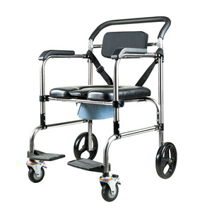 Plome chairs Elderly, disabled pregnant women, family stainless steel strong toilet, folding mobile toilet bath chair
