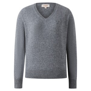 
[100% Merino Wool] Eland women's fashionable V-neck fitted long-sleeved pullover sweater 26 spring new