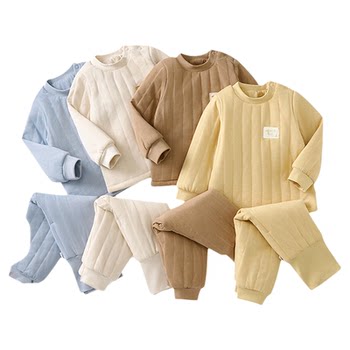 Tongtai baby suit quilted high waist cotton pants pure cotton