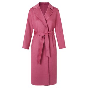
Langzi Pure Wool Water-Ripe Woolen Coat High-end Temperament Medium-length Woolen Jacket New in Winter 2025