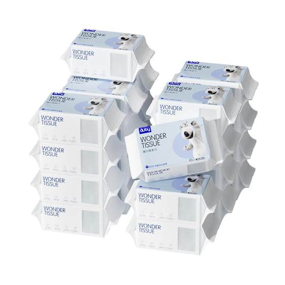 Aobei baby soft towel cotton soft hand and mouth butt special for newborn baby thickened wet and dry newborn 24 packaging
