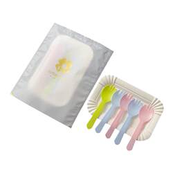 Cake tableware set disposable knife and fork plate birthday plate
