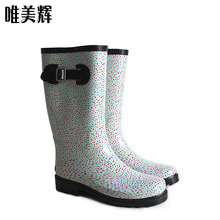 Бренд настоящий женский высокий уровень дождевой обувь дождь дождевые ботинки вода для обуви моды Dot Special Special Eranance