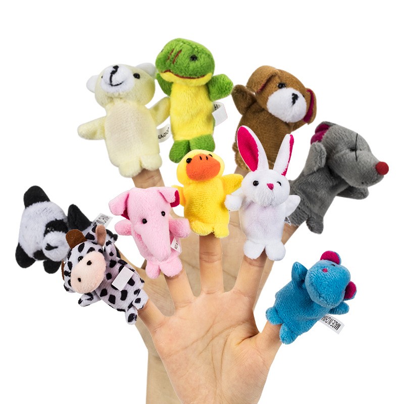 幼儿园故事教具宝宝手偶玩具儿童早教布偶动物毛绒玩偶手指偶游戏