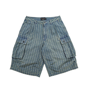 
Silibu Japanese retro casual mid-pants summer loose wide-leg shorts men's old silhouette workwear six-point pants