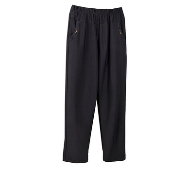 Spring and autumn middle-aged and elderly style high-waisted trousers for mothers