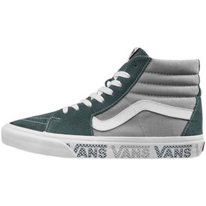VANS SK8-Hi gray-green letter edge-resistant wear-resistant high-top men's and women's shoes casual skateboard shoes VN0A4BV6X0P