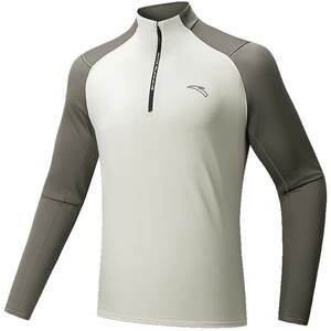 
ANTA half-zip sports long-sleeved T-shirt men's spring and summer brushed warm running top 152545403N