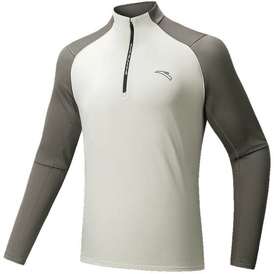 
ANTA half-zip sports long-sleeved T-shirt men's spring and summer brushed warm running top 152545403N