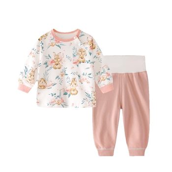 Baby autumn clothes and autumn trousers set pure cotton
