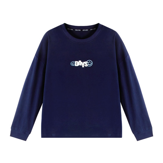 
Fat boy long-sleeved T-shirt plus fat plus size loose medium and large children spring and autumn bottoming shirt tops teenagers autumn clothing