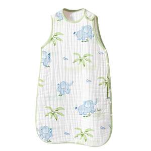 
Baby gauze sleeping bag summer thin baby vest type anti-kicking wardrobes newborn children's belly protection artifact air-conditioned room