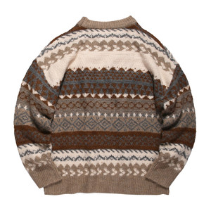 
Tu Xiansen autumn and winter new ethnic style Japanese retro outerwear knitwear couple wear Korean style loose sweater men's trend