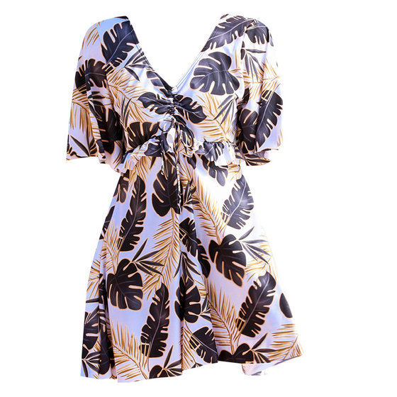 Mom swimsuit women's new explosion hot spring in the hot spring, the elderly conservative swimwear, cover belly, thin size, conjoined swimsuit
