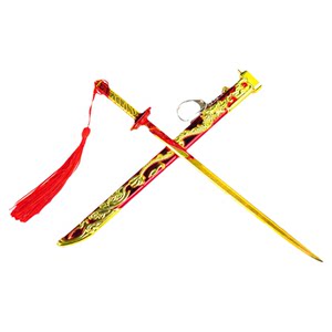 
Children's toys small sword metal alloy boy sword iron model mini boy knife bouncing sword unedged