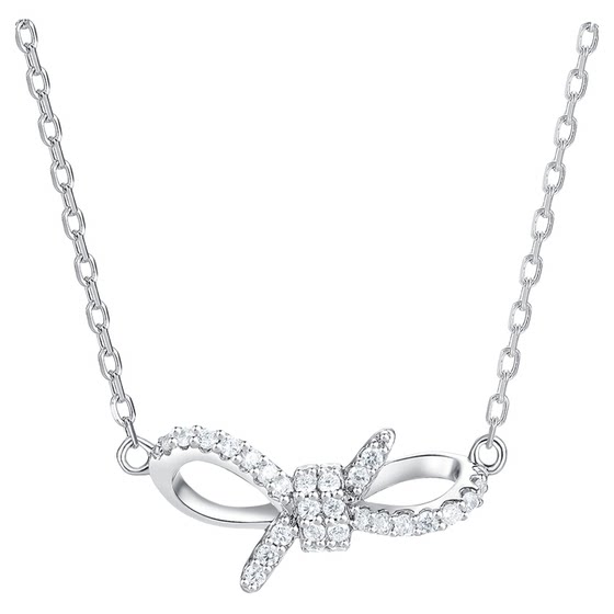 Zhou Taisheng's bow necklace silver women's model light luxury niche clavicle chain design high-end birthday gift for girlfriend